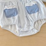 【66-90cm】ロンパース ベビー フリル襟 ストライプ - 画像 (10)