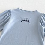 【66-90cm】サロペットロンパース&トップス ベビー 刺繍ロゴ 蝶結び - 画像 (9)