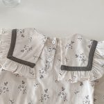 【66-90cm】セットアップ ベビー 大きな丸襟 レトロ - 画像 (12)