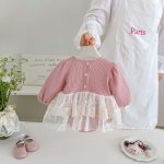 【66-90cm】ロンパース ベビー レイヤード レース - 画像 (6)