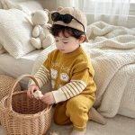 【66-90cm】セットアップ ベビー クマセーター＆レギン トレンド - 画像 (15)
