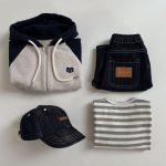 【73-100cm】Tシャツ ボーダー ニット クルーネック 男女兼用 ベビー キッズ - 画像 (8)