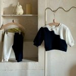 【66-90cm】セットアップ ベビー 配色 トレンド - 画像 (2)