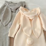 【66-100cm】ロンパース ベビー くま耳フード付き シンプル - 画像 (11)