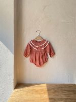 【66-100cm】ロンパースorワンピース ベビー ダブルフリル ビッグカラー - 画像 (11)