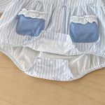 【66-90cm】ロンパース ベビー フリル襟 ストライプ - 画像 (11)