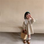 【80-130cm】ワンピース 女の子 韓国風 ナチュラル フリル襟 - 画像 (8)