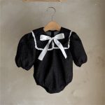【66-90cm】ロンパース ベビー 襟付き ジャカード - 画像 (11)