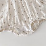 【66-90cm】ロンパース ベビー フリル 小花柄 - 画像 (10)