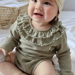 【66-90cm】ロンパース ベビー 北欧風 ダブルフリルカラー - 画像 (10)