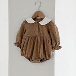 【66-100cm】ロンパース ベビー ドット 小花柄 - 画像 (13)