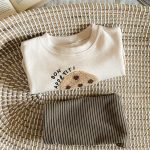 【66-100cm】セットアップ ベビー 刺繍 ボーダー トレーナー レギンス - 画像 (19)