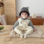 【73-100cm】セットアップ ベビー 英字 ロゴ シンプル - 画像 (3)