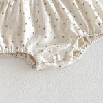 【66-90cm】ロンパース&しぼ感トップス ベビー 蝶結び 小花柄 - 画像 (10)