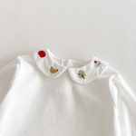 【73-100cm】 サロペットorロンT ベビー チェック 刺繍襟 - 画像 (10)