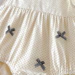【66-90cm】ロンパース＆メロウフリルトップス ベビー ドット 蝶結び - 画像 (11)