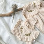 【66-90cm】ロンパース ベビー 花柄 刺繍 レトロ - 画像 (11)