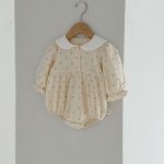 【66-100cm】ロンパース ベビー ドット 小花柄 - 画像 (14)