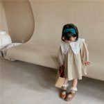 【80-130cm】ワンピース 女の子 韓国風 ナチュラル フリル襟 - 画像 (10)