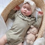 【66-90cm】ロンパース ベビー 北欧風 ダブルフリルカラー - 画像 (11)