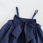 【66-90cm】サロペットロンパース&トップス ベビー 刺繍ロゴ 蝶結び - 画像 (11)