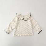 【73-110cm】シャツ フリル襟 イチゴ柄 可愛い - 画像 (4)