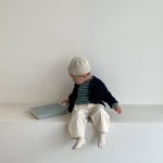 【66-100cm】カーディガン ベビー ナチュラル ワッフル 無地 - 画像 (9)