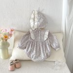 【66-90cm】ロンパース ベビー フラワー フリル - 画像 (6)