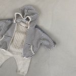 【73-100cm】アウター ベビー ボーダー柄 フード付き - 画像 (8)