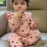 【66-90cm】カバーオール ベビーハート 蝶結び フリル袖 - 画像 (10)