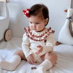【66-90cm】ロンパース ベビー 北欧風 ダブルフリルカラー - 画像 (12)