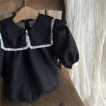 【66-90cm】ロンパース ベビー 襟付き ジャカード - 画像 (13)