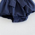 【66-90cm】サロペットロンパース&トップス ベビー 刺繍ロゴ 蝶結び - 画像 (12)