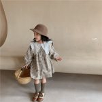 【80-130cm】ワンピース 女の子 韓国風 ナチュラル フリル襟 - 画像 (11)