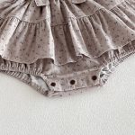 【66-90cm】サロペットロンパース&トップス ベビー 小花柄 フリル襟 - 画像 (12)