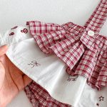 【66-90cm】サロペットロンパース＆レース襟シャツ ベビー チェック - 画像 (11)