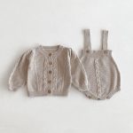 【66-100cm】サロペットパンツ ベビー ニット 無地 - 画像 (14)