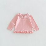 【80-130cm】長袖トップス 女の子 丸襟 フリル かわいい - 画像 (17)