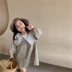 【80-130cm】ワンピース 女の子 韓国風 ナチュラル フリル襟 - 画像 (12)