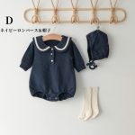 【66-90cm】ロンパース ベビー 折り襟 カジュアル - 画像 (5)