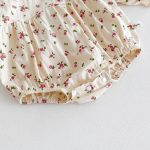 【73-100cm】ロンパースorブラウス ベビー 小花柄 丸襟 - 画像 (16)