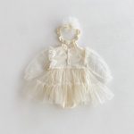 【66-90cm】ロンパース ベビー チュール ボリューム 3色選べる - 画像 (20)