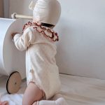 【66-90cm】ロンパース ベビー 北欧風 ダブルフリルカラー - 画像 (13)