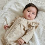 【66-90cm】ロンパースorカバーオール ベビー 無地 フリル - 画像 (7)