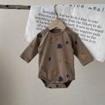 【66-90cm】 ロンパース ベビー ミニマリズム アップル柄 カジュアル - 画像 (9)