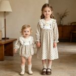 【66-130cm】ロンパースorワンピース 女の子 姉妹服 フランス風 フラワー - 画像 (3)