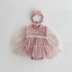 【66-90cm】ロンパース ベビー チュール ボリューム 3色選べる - 画像 (4)