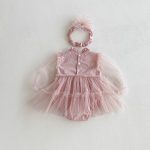 【66-90cm】ロンパース ベビー チュール ボリューム 3色選べる - 画像 (5)