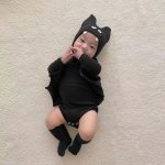 【66-100cm】セットアップ ロンパース 蝙蝠形ハロウィン - 画像 (13)