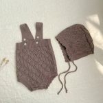 【66-90cm】ニットサロペットセット ベビー かぎ編み - 画像 (3)